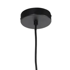 Qazqa hanglampen pua zwart e27