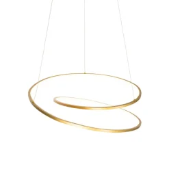 Qazqa hanglampen rowan goudkleurig geïntegreerde led