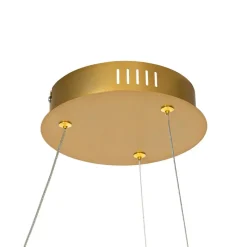 Qazqa hanglampen rowan goudkleurig geïntegreerde led