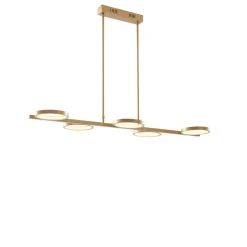 Qazqa hanglampen vive goudkleurig geïntegreerde led