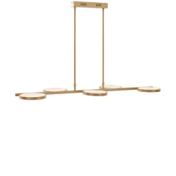 Qazqa hanglampen vive goudkleurig geïntegreerde led