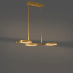 Qazqa hanglampen vive goudkleurig geïntegreerde led