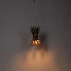 Qazqa hanglampen wesley goudkleurig e27