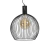 Qazqa hanglampen wire zwart e27