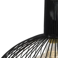 Qazqa hanglampen wire zwart e27
