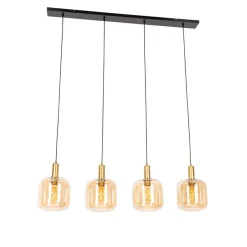 Qazqa hanglampen zuzanna oranje e27