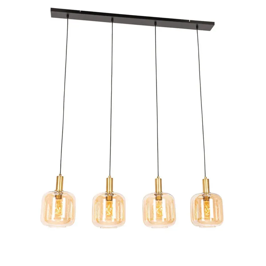 Qazqa hanglampen zuzanna oranje e27