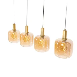 Qazqa hanglampen zuzanna oranje e27