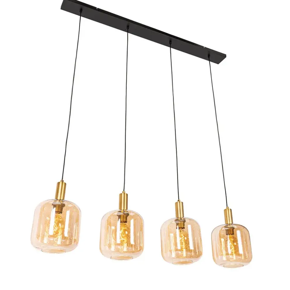 Qazqa hanglampen zuzanna oranje e27