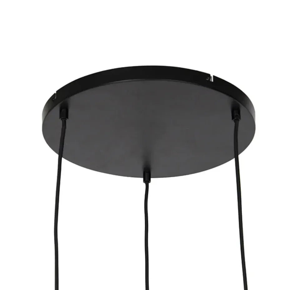 Qazqa hanglampen zuzanna grijs e27