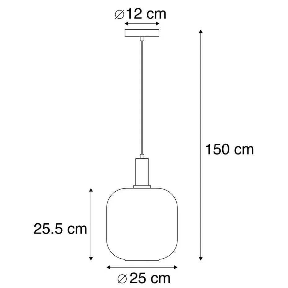 Qazqa hanglampen zuzanna grijs e27