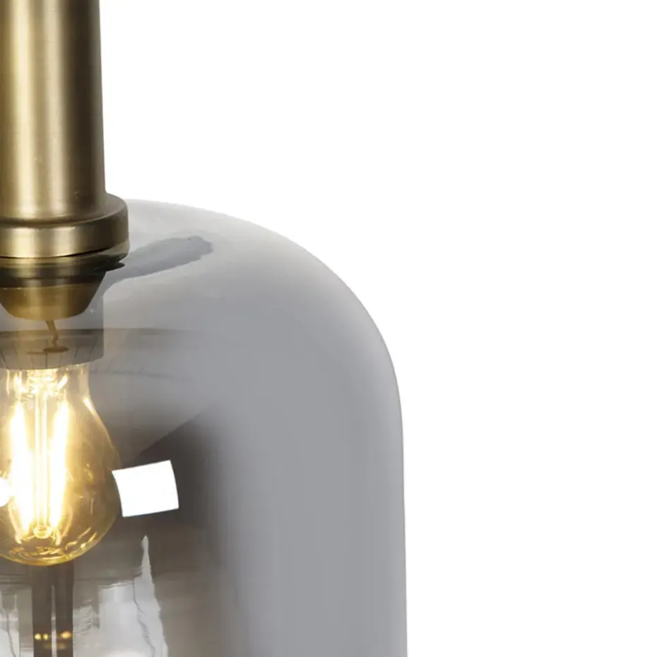 Qazqa hanglampen zuzanna grijs e27