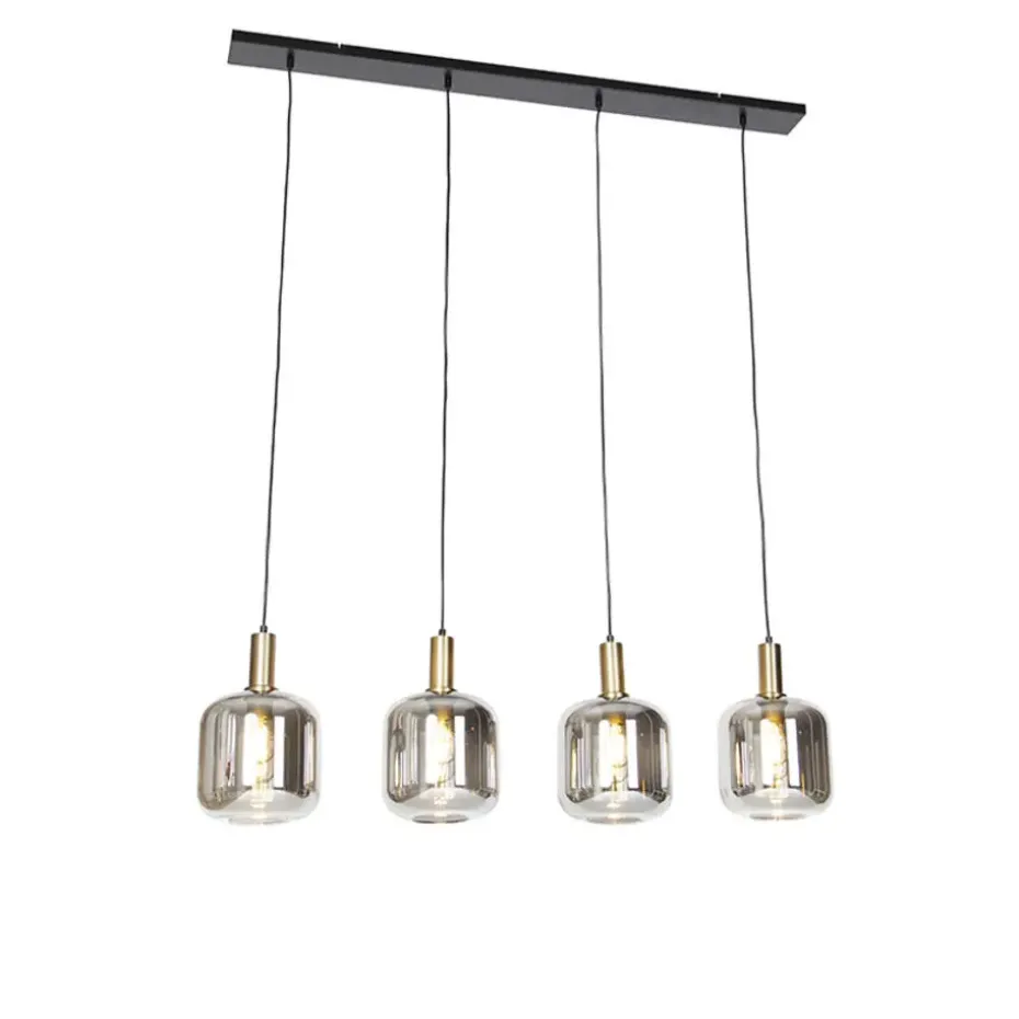 Qazqa hanglampen zuzanna grijs e27