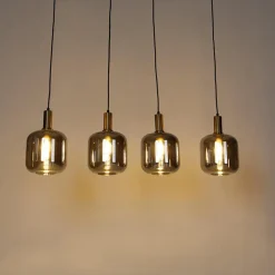 Qazqa hanglampen zuzanna grijs e27