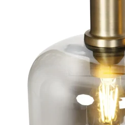 Qazqa hanglampen zuzanna grijs e27