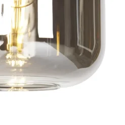 Qazqa hanglampen zuzanna grijs e27