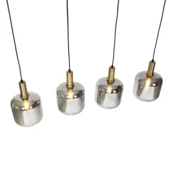 Qazqa hanglampen zuzanna grijs e27