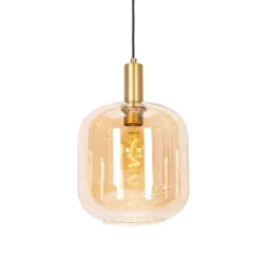 Qazqa hanglampen zuzanna oranje e27