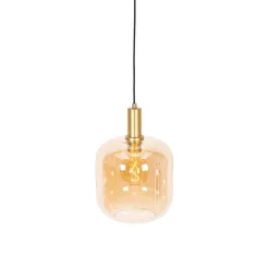 Qazqa hanglampen zuzanna oranje e27