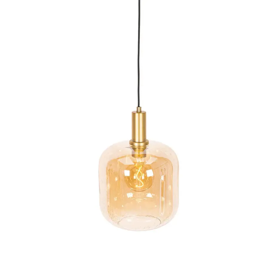 Qazqa hanglampen zuzanna oranje e27