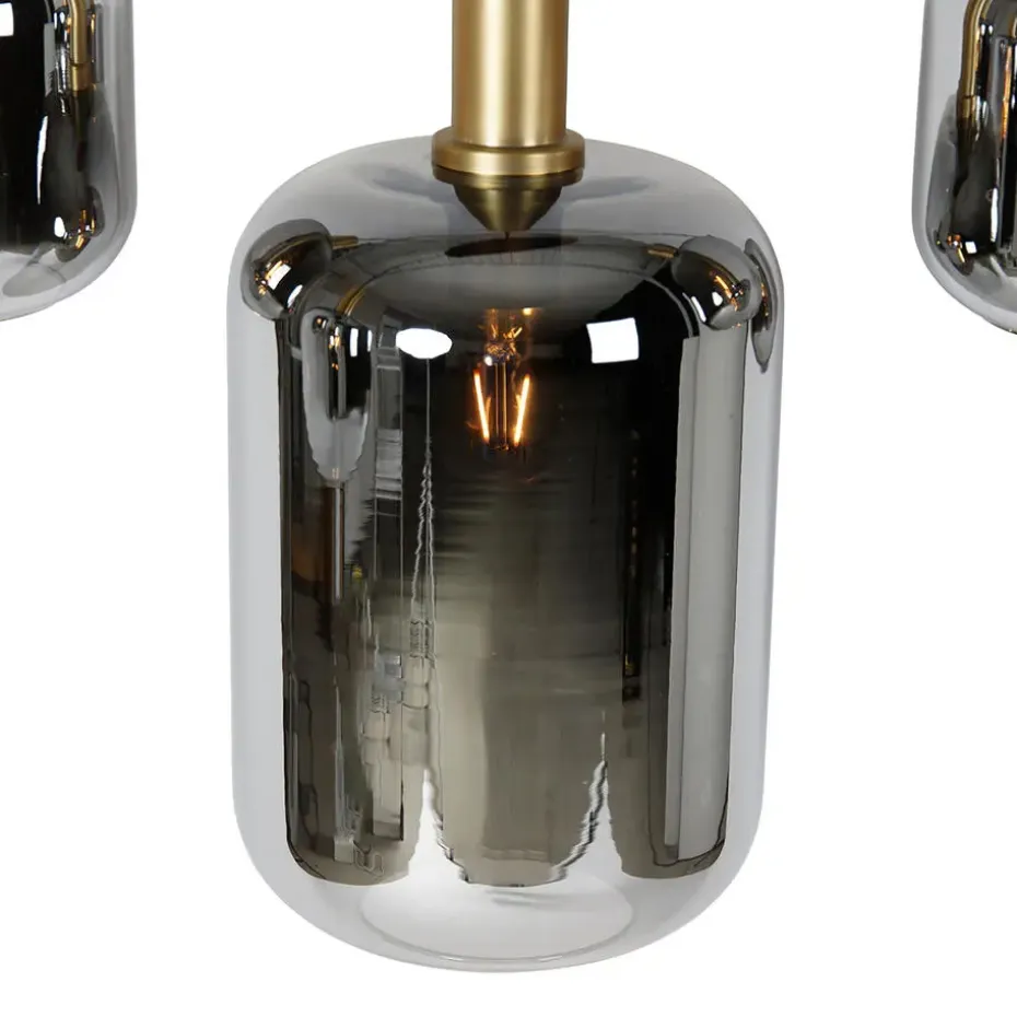 Qazqa hanglampen zuzanna grijs e27