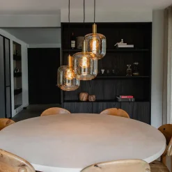 Qazqa hanglampen zuzanna oranje e27