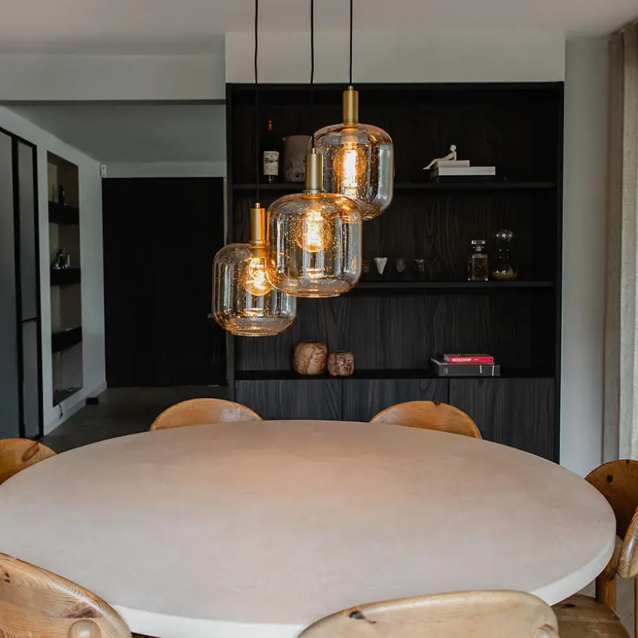 Qazqa hanglampen zuzanna oranje e27