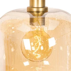 Qazqa hanglampen zuzanna oranje e27