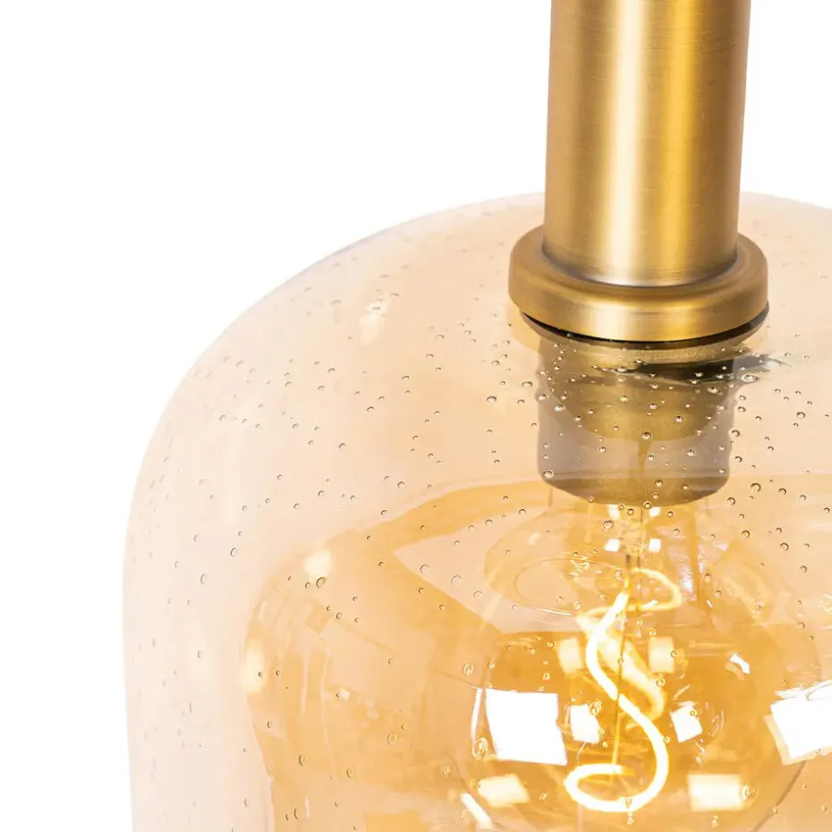 Qazqa hanglampen zuzanna oranje e27