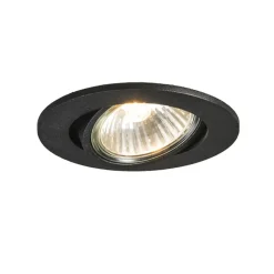 Qazqa inbouwspots cisco zwart gu10