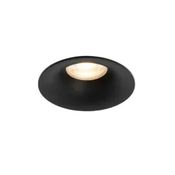 Qazqa inbouwspots gijs zwart gu10