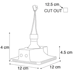 Qazqa inbouwspots gypsy wit gu10