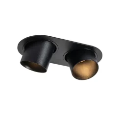 Qazqa inbouwspots installa zwart gu10