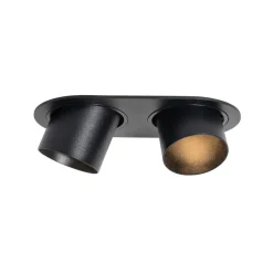 Qazqa inbouwspots installa zwart gu10