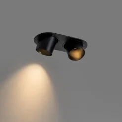 Qazqa inbouwspots installa zwart gu10