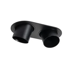 Qazqa inbouwspots installa zwart gu10