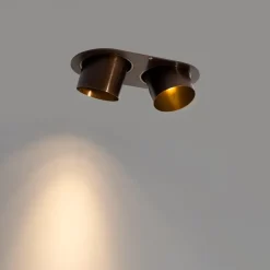 Qazqa inbouwspots installa bruin gu10