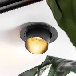 Qazqa inbouwspots installa zwart gu10