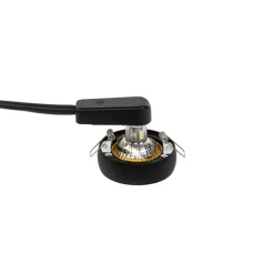 Qazqa inbouwspots mooning zwart gu10