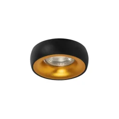 Qazqa inbouwspots mooning zwart gu10