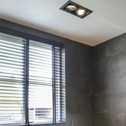 Qazqa inbouwspots oneon zwart g53