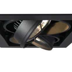 Qazqa inbouwspots oneon zwart g53