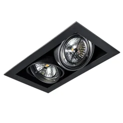 Qazqa inbouwspots oneon zwart g53