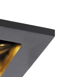 Qazqa inbouwspots qure zwart gu10