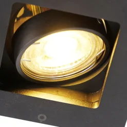 Qazqa inbouwspots qure zwart gu10