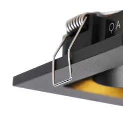 Qazqa inbouwspots qure zwart gu10