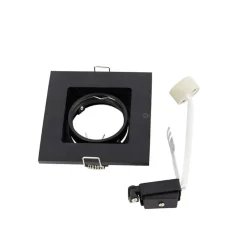 Qazqa inbouwspots qure zwart gu10