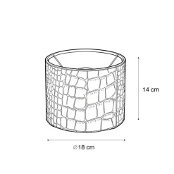 Qazqa lampenkappen cilinder velours bruin