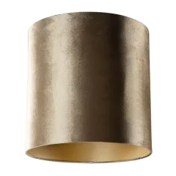 Qazqa lampenkappen cilinder velours bruin