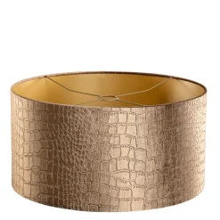 Qazqa lampenkappen cilinder velours bruin